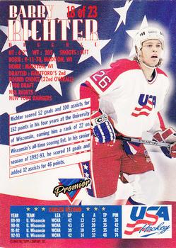 1993-94 Topps Premier - Team USA #18 Barry Richter Back
