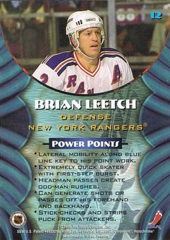 1994-95 Finest - Bowman's Best Blue Veterans #12 Brian Leetch Back