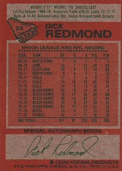 1978-79 Topps #23 Dick Redmond Back