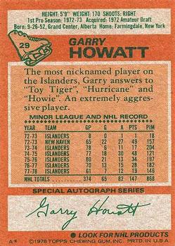 1978-79 Topps #29 Garry Howatt Back