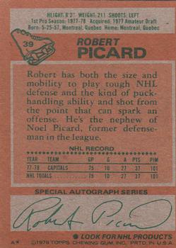 1978-79 Topps #39 Robert Picard Back