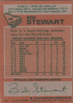 1978-79 Topps #46 Bob Stewart Back
