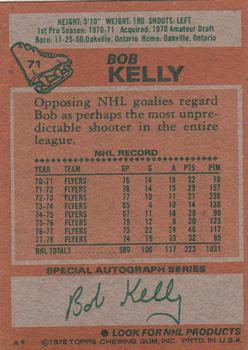 1978-79 Topps #71 Bob Kelly Back
