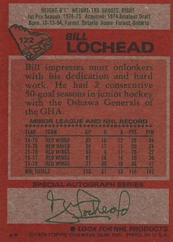 1978-79 Topps #122 Bill Lochead Back
