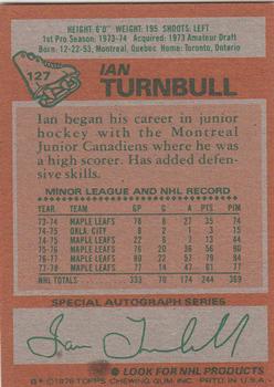 1978-79 Topps #127 Ian Turnbull Back