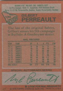 1978-79 Topps #130 Gilbert Perreault Back