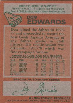 1978-79 Topps #150 Don Edwards Back