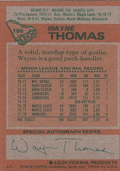1978-79 Topps #166 Wayne Thomas Back