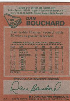 1978-79 Topps #169 Dan Bouchard Back