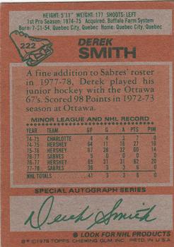 1978-79 Topps #222 Derek Smith Back