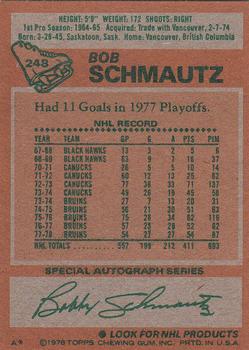 1978-79 Topps #248 Bobby Schmautz Back