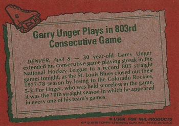 1978-79 Topps #5 Garry Unger Back