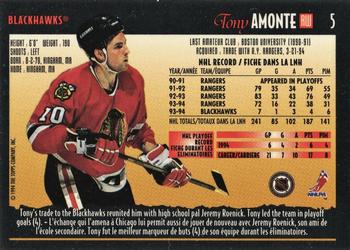 1994-95 O-Pee-Chee Premier - Special Effects #5 Tony Amonte Back