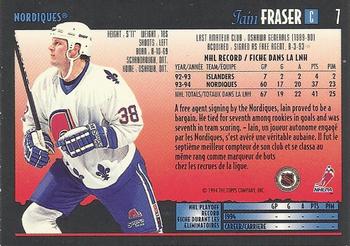 1994-95 O-Pee-Chee Premier - Special Effects #7 Iain Fraser Back