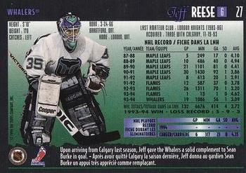 1994-95 O-Pee-Chee Premier - Special Effects #27 Jeff Reese Back