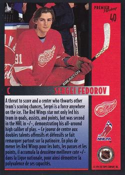 1994-95 O-Pee-Chee Premier - Special Effects #40 Sergei Fedorov Back