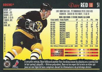 1994-95 O-Pee-Chee Premier - Special Effects #51 Dave Reid Back