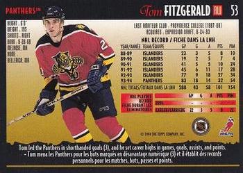 1994-95 O-Pee-Chee Premier - Special Effects #53 Tom Fitzgerald Back
