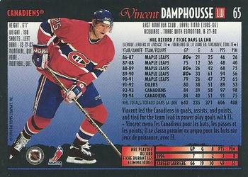 1994-95 O-Pee-Chee Premier - Special Effects #65 Vincent Damphousse Back