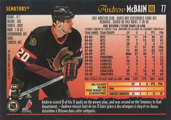 1994-95 O-Pee-Chee Premier - Special Effects #77 Andrew McBain Back