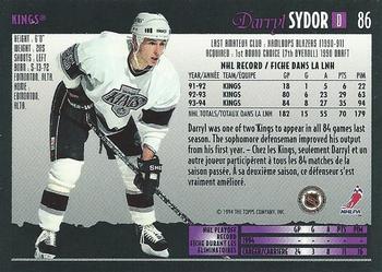 1994-95 O-Pee-Chee Premier - Special Effects #86 Darryl Sydor Back