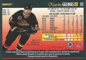 1994-95 O-Pee-Chee Premier - Special Effects #101 Martin Gelinas Back