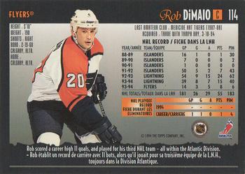 1994-95 O-Pee-Chee Premier - Special Effects #114 Rob DiMaio Back