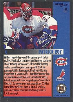 1994-95 O-Pee-Chee Premier - Special Effects #125 Patrick Roy Back