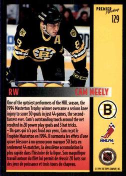 1994-95 O-Pee-Chee Premier - Special Effects #129 Cam Neely Back