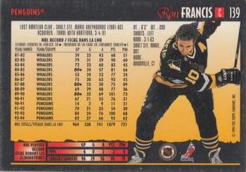 1994-95 O-Pee-Chee Premier - Special Effects #139 Ron Francis Back