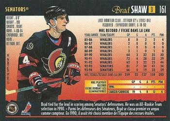 1994-95 O-Pee-Chee Premier - Special Effects #161 Brad Shaw Back