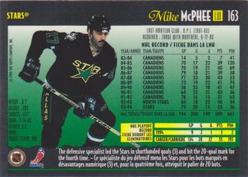 1994-95 O-Pee-Chee Premier - Special Effects #163 Mike McPhee Back