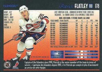 1994-95 O-Pee-Chee Premier - Special Effects #178 Patrick Flatley Back