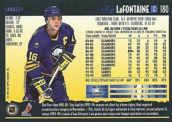 1994-95 O-Pee-Chee Premier - Special Effects #180 Pat LaFontaine Back