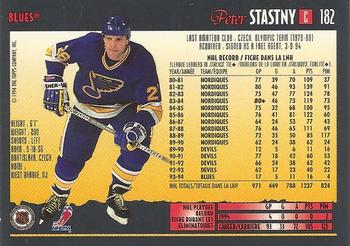 1994-95 O-Pee-Chee Premier - Special Effects #182 Peter Stastny Back