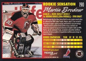 1994-95 O-Pee-Chee Premier - Special Effects #190 Martin Brodeur Back