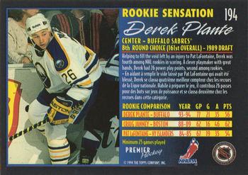 1994-95 O-Pee-Chee Premier - Special Effects #194 Derek Plante Back