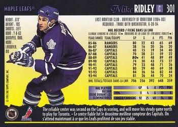 1994-95 O-Pee-Chee Premier - Special Effects #301 Mike Ridley Back