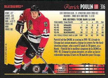 1994-95 O-Pee-Chee Premier - Special Effects #316 Patrick Poulin Back