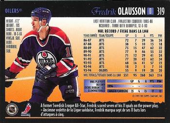 1994-95 O-Pee-Chee Premier - Special Effects #319 Fredrik Olausson Back
