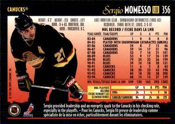 1994-95 O-Pee-Chee Premier - Special Effects #356 Sergio Momesso Back
