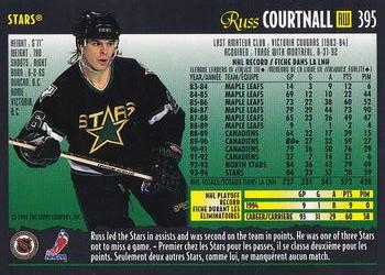 1994-95 O-Pee-Chee Premier - Special Effects #395 Russ Courtnall Back