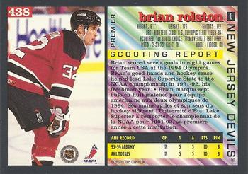 1994-95 O-Pee-Chee Premier - Special Effects #438 Brian Rolston Back