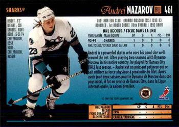 1994-95 O-Pee-Chee Premier - Special Effects #461 Andrei Nazarov Back