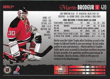 1994-95 O-Pee-Chee Premier - Special Effects #470 Martin Brodeur Back