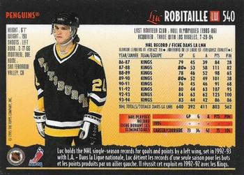 1994-95 O-Pee-Chee Premier - Special Effects #540 Luc Robitaille Back