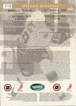 1994-95 Parkhurst - You Crash the Game Red #C16 Alexei Yashin Back