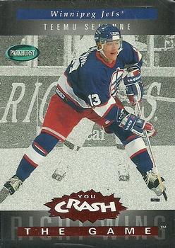 1994-95 Parkhurst - You Crash the Game Red #C26 Teemu Selanne Front