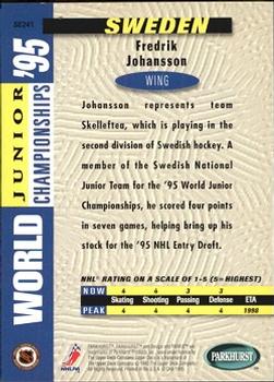 1994-95 Parkhurst SE #SE241 Fredrik Johansson Back