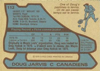 1979-80 O-Pee-Chee #112 Doug Jarvis Back